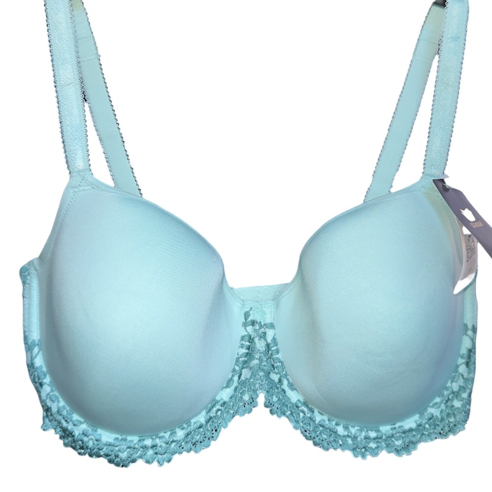 Wacoal 36G Embrace Lace Pastel Blue Underwire Padded‎ Bra NWT